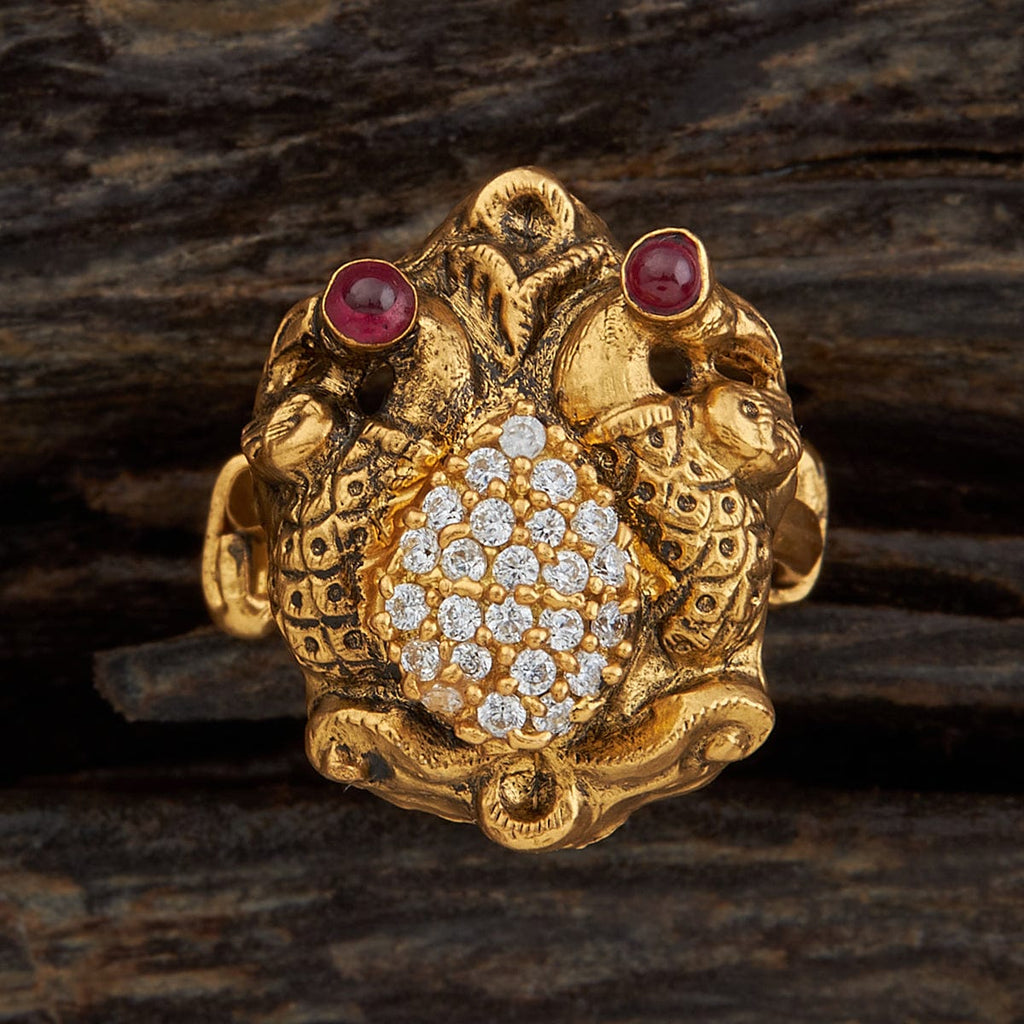 Buy quality 916 gold fancy gent's temple jewellery ring in Ahmedabad